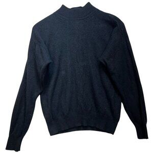 Casual Corner Women's Cashmere Pullover Sweater Knit Long Sleeve Sz XL Black